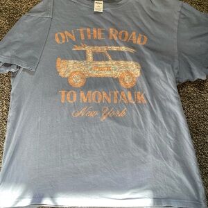 PINK Victoria's Secret Blue Graphic T-Shirt